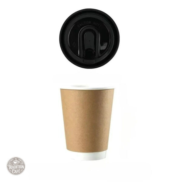 Gobelet café double paroi en kraft, pack de 50