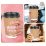 Gobelet jetable en kraft, idéal pour café chaud, 50 pcs