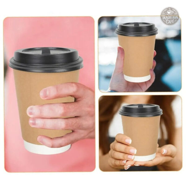 Gobelet jetable en kraft, idéal pour café chaud, 50 pcs