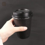 Gobelet café jetable noir, pack de 50 unités