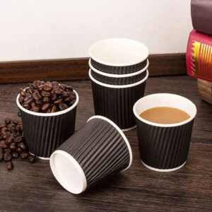 Gobelet à café en papier double paroi, lot de 100