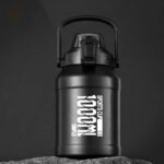 Gourde isotherme 1,5L noire avec anse intégrée