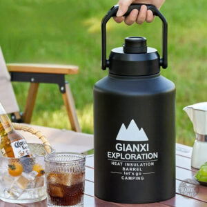 Gourde isotherme noire 2L avec anse renforcée