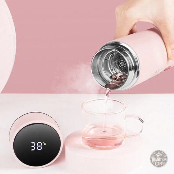 Gourde Élégante en acier inoxydable couleur rose