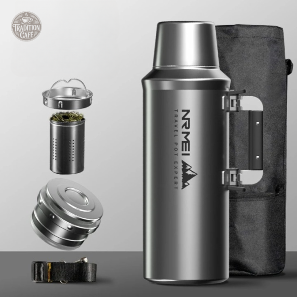 Grand thermos durable en acier inoxydable