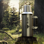 Thermos avec poignée ergonomique en inox