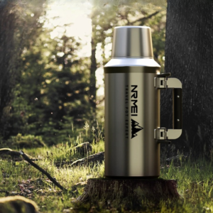 Thermos avec poignée ergonomique en inox