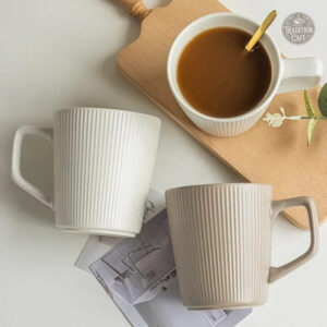 Tasse céramique gaufrée 500 ml pour boissons chaudes