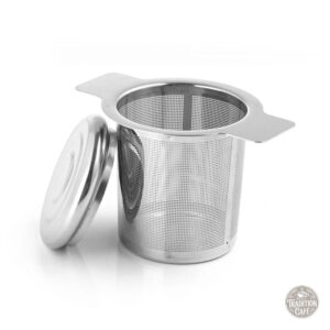 Infuseur à thé en inox avec couvercle pratique