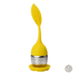Accessoire de thé original en forme de plante jaune