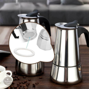 Accessoire silicone blanc pour cafetière italienne