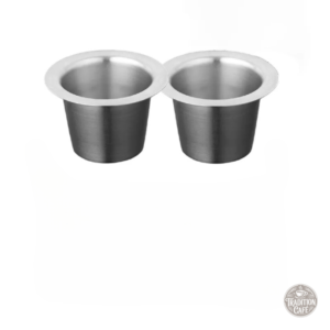 Capsules Nespresso réutilisables argentées pour café