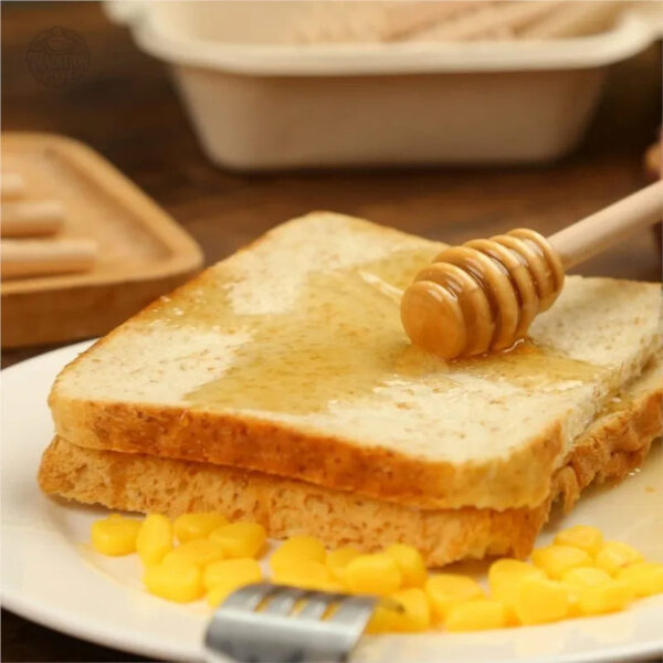 Accessoires de cuisine : cuillères en bois pour miel, set de 2