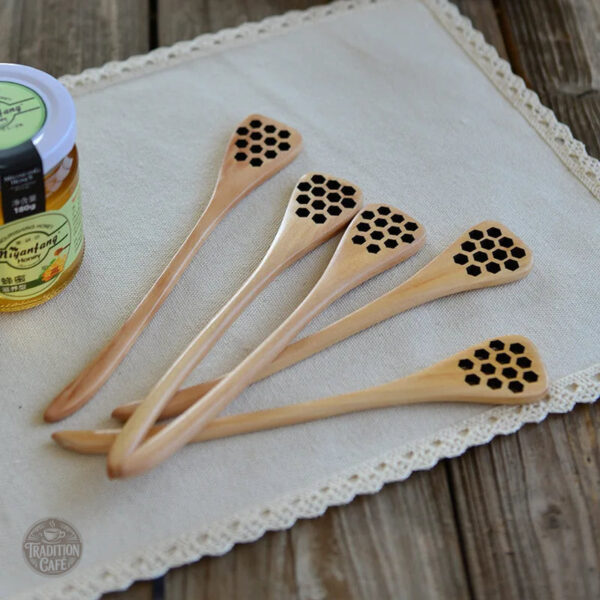 Cuillères en bois pour miel - Ensemble de 50 unités