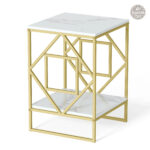 Meuble pour machine à café au design marbré