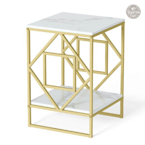 Meuble pour machine à café au design marbré
