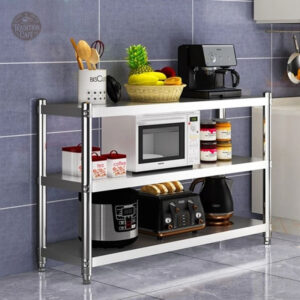 Meuble de rangement inox avec 3 étagères
