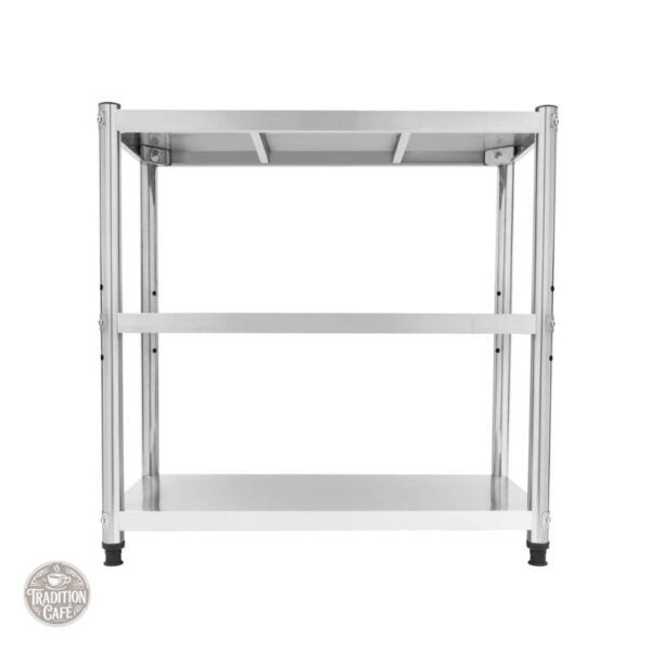 Meuble de rangement design avec 3 niveaux en inox