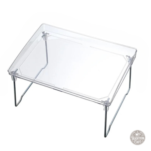 meuble-machine-cafe-transparent-pliable-1 Meuble pliable pour machine à café transparent