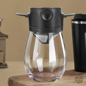 Filtre à café noir en acier inoxydable durable