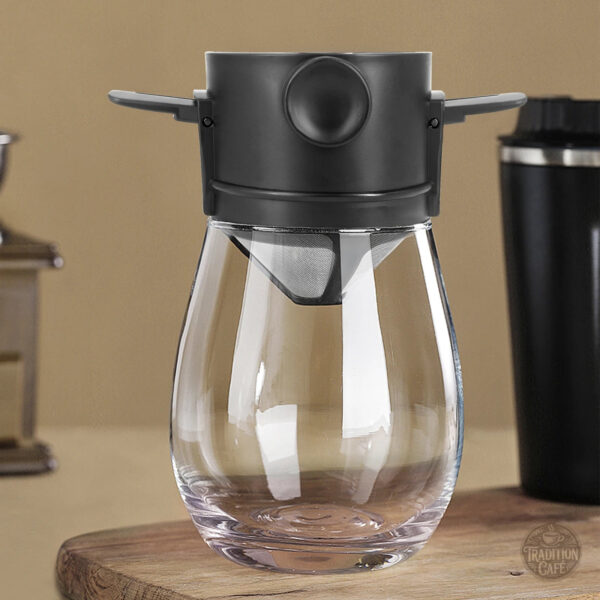 Filtre à café noir en acier inoxydable durable