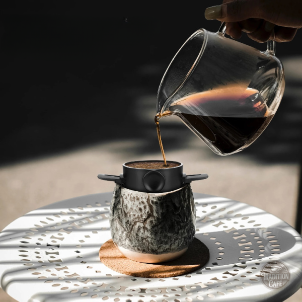Accessoire de café pratique en acier inoxydable noir