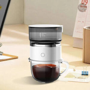 Mini Cafetière Portable Blanche à Extraction Douce