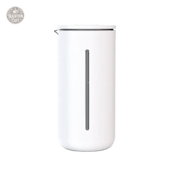 mini-cafetiere-portable-blanche-pression-manuelle-1 Cafetière à Piston Blanche 450 ml avec filtre inox