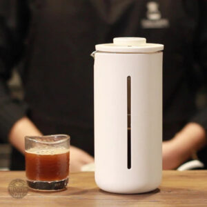 Cafetière à Piston 450 ml, design blanc moderne