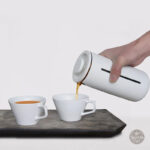 Cafetière à piston blanche, 450 ml de capacité