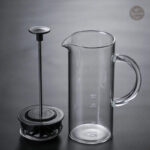 Carafe en verre pour mousseur à lait manuel