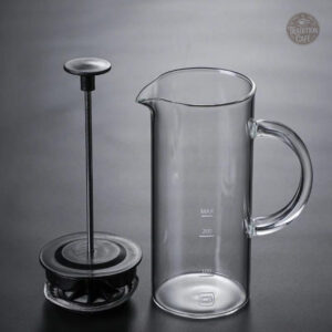 Carafe en verre pour mousseur à lait manuel