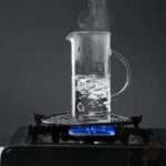 Mousseur à lait en verre, design ergonomique