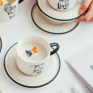 Mug chat en céramique, design chic et moderne