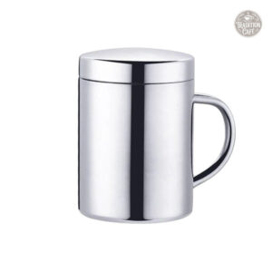 Mug Argenté Double Paroi au Style Moderne