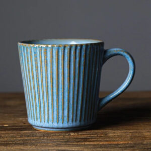 Mug en Grès Bleu au style japonais traditionnel