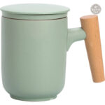 Mug infuseur en céramique verte