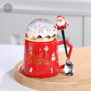 Mug de Noël américain en céramique rouge