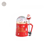 Mug de Noël en céramique, couleur rouge festive