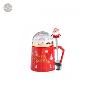 Mug de Noël en céramique, couleur rouge festive