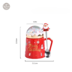 Mug américain de Noël en céramique rouge décoratif