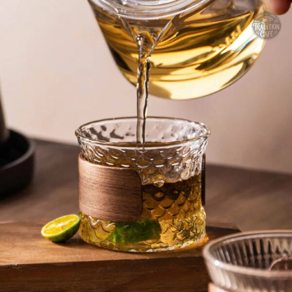 Tasse à café en verre au design raffiné