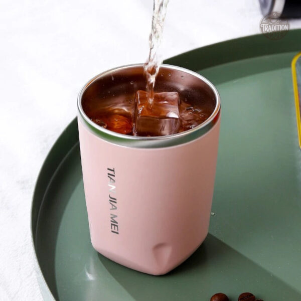 Vasque de voyage en acier, teinte rose
