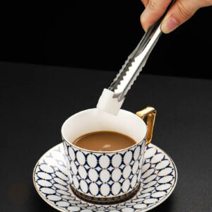 Pince à sucre en inox, design dentelé élégant