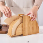 Porte filtre à café en bois au design élégant