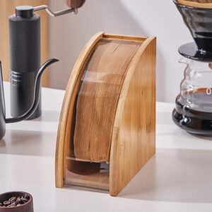 Support à filtre à café en bois, esthétique raffinée
