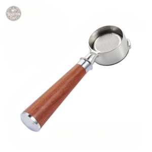 Percolateur filtre à café en métal avec poignée en bois