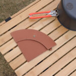 Porte filtre triangulaire marron en similicuir élégant