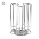 Support élégant pour capsules de café Tassimo, métal argenté