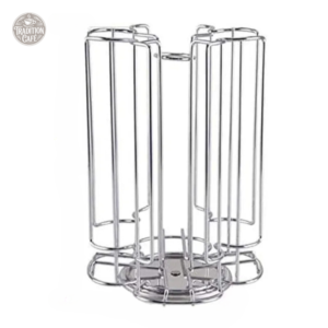 Support élégant pour capsules de café Tassimo, métal argenté
